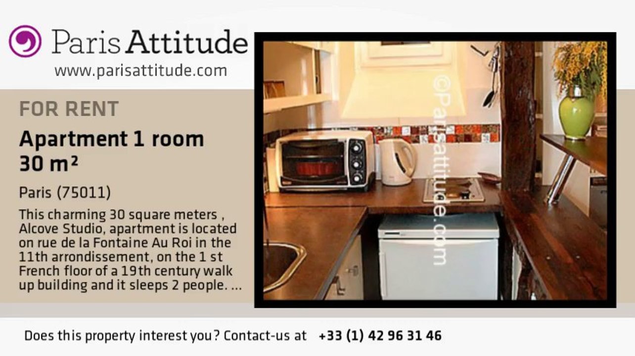 Alcove Studio Apartment for rent - Parmentier, Paris - Ref. 6204