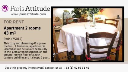 1 Bedroom Apartment for rent - Daumesnil, Paris - Ref. 5465