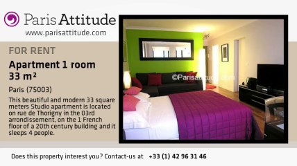 Studio Apartment for rent - Musée Picasso, Paris - Ref. 4134