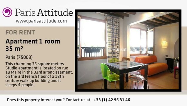 Studio Apartment for rent - Arts et Métier, Paris - Ref. 4731