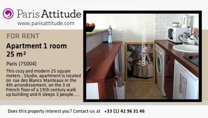 Studio Apartment for rent - St Paul, Paris - Ref. 2972