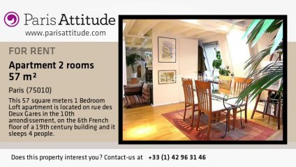1 Bedroom Loft for rent - Gare de l'Est/Gare du Nord, Paris - Ref. 3906