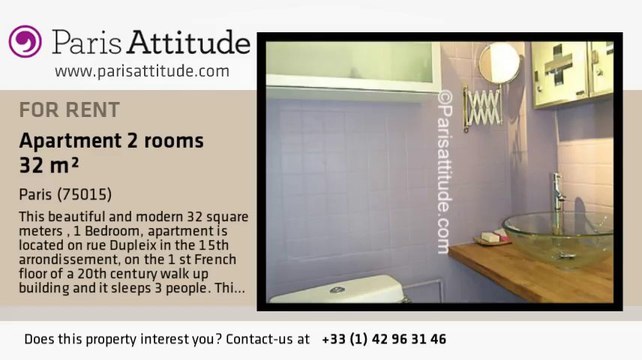 1 Bedroom Apartment for rent - Tour Eiffel, Paris - Ref. 6017