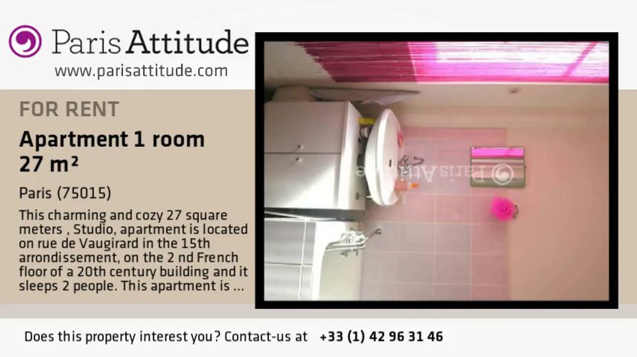 Studio Apartment for rent - Pasteur, Paris - Ref. 7229