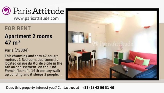 1 Bedroom Apartment for rent - St Paul, Paris - Ref. 4936