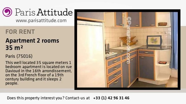 1 Bedroom Apartment for rent - Jasmin, Paris - Ref. 1255