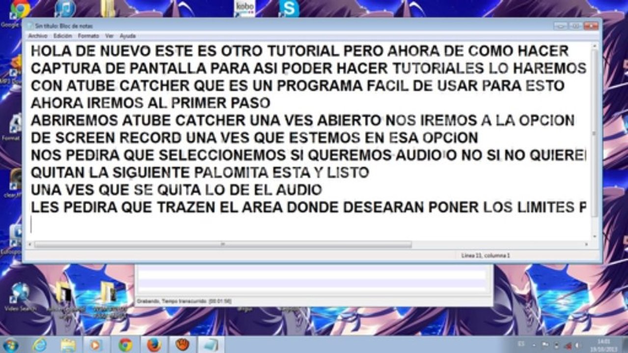 Tutorial para captura de pantalla para hacer tutoriales