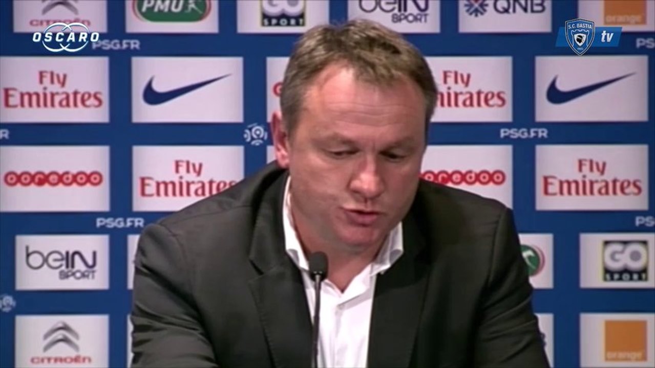 L1 / 2013-14 : Paris 4-0 Bastia : réaction de F. Hantz