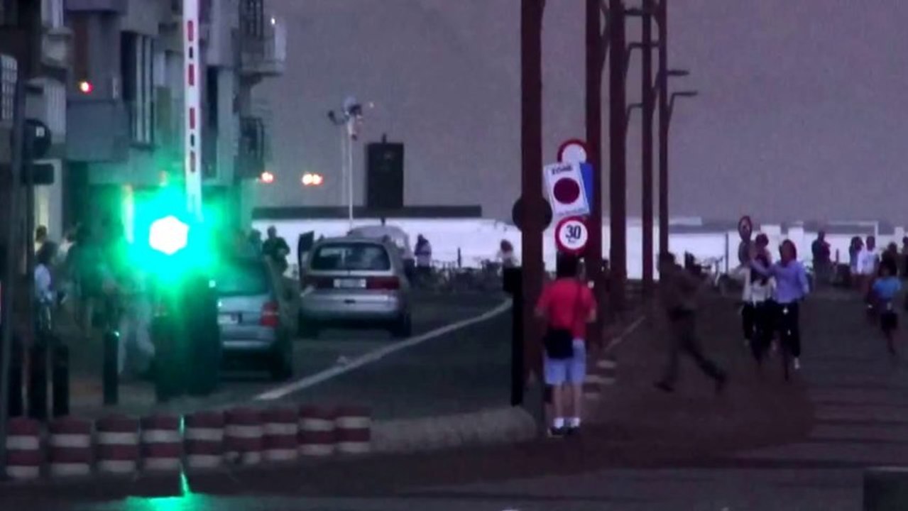 Un terrible orage s'abat à Knokke-Le-Zoute en Belgique