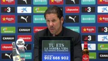 Simeone analiza la derrota contra el Espanyol