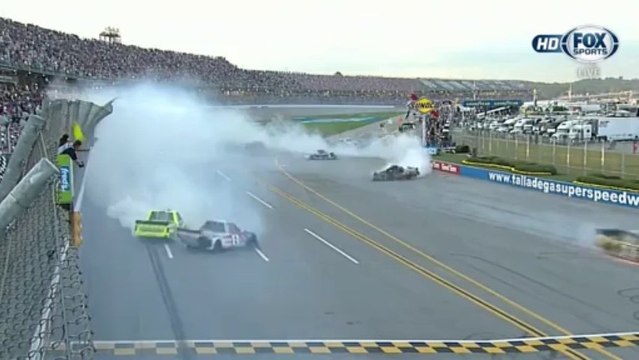 Nascar Truck Series Talladega Freds 250 Last Lap Massive Crash Big One