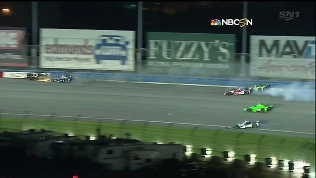 Indycar Series Fontana 2013 Big Multiple Car Crash