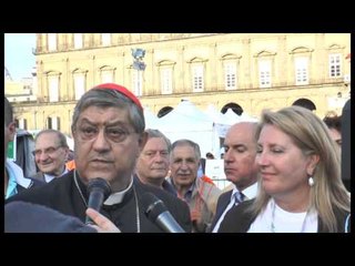 Napoli - Prevention Race, Sepe all'ospedale da campo al Plebiscito (19.10.13)