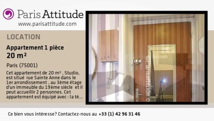 Appartement Studio à louer - Palais Royal, Paris - Ref. 6724
