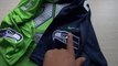 Richard Sherman, CB for the Seattle Seahawks green&blue split  jersey review