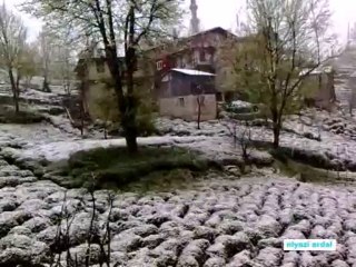 hurmalıkköyünde kar yağıyor