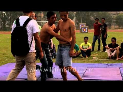 Naga wrestling Mannia : At the 50th Naga Fest'13-Delhi