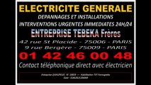 ELECTRICIEN PARIS 17eme -- 0142460048 -- 75017