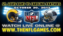Watch St. Louis Rams vs Carolina Panthers Live Stream Oct. 20, 2013