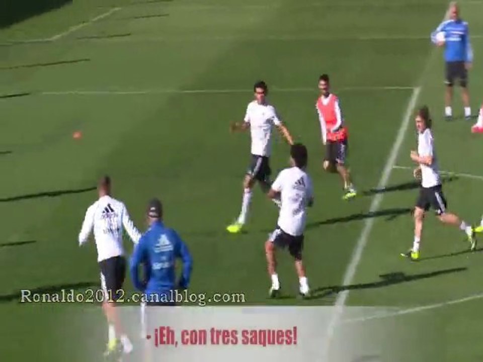 Players Real Madrid train Gareth Bale Cristiano Ronaldo Di Maria Ramos
