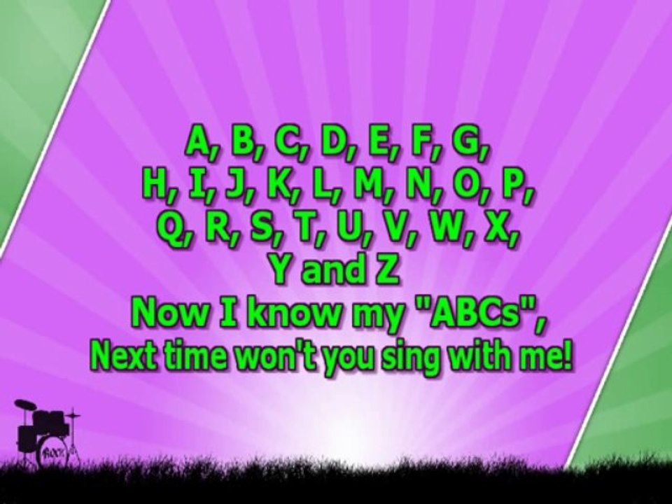 Karaoke for kids - ABC Alphabet Song - fast - key +3