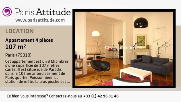 Appartement 3 Chambres à louer - Poissonnière, Paris - Ref. 947