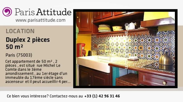 Duplex 1 Chambre à louer - Arts et Métier, Paris - Ref. 6181