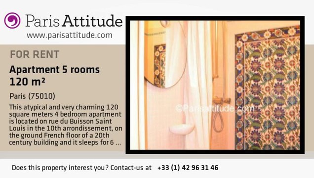 4 Bedroom Apartment for rent - Belleville, Paris - Ref. 514