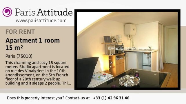 Studio Apartment for rent - Faubourg St Martin, Paris - Ref. 4859