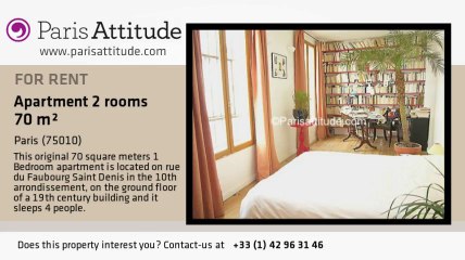 1 Bedroom Loft for rent - Gare de l'Est/Gare du Nord, Paris - Ref. 2185