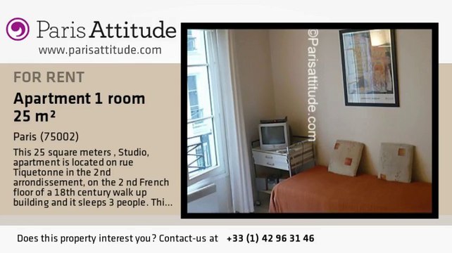 Studio Apartment for rent - Strasbourg St Denis, Paris - Ref. 2477
