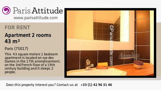 1 Bedroom Apartment for rent - Batignolles, Paris - Ref. 1340