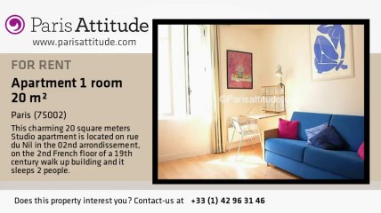 Studio Apartment for rent - Montorgueil, Paris - Ref. 4726