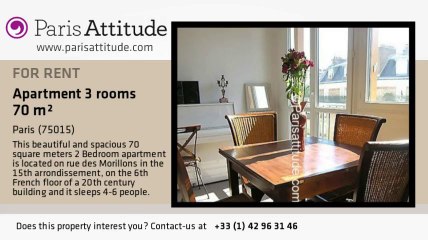 2 Bedroom Apartment for rent - Convention, Paris - Ref. 5057