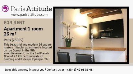 Studio Apartment for rent - Quartier Latin/St Michel, Paris - Ref. 6078