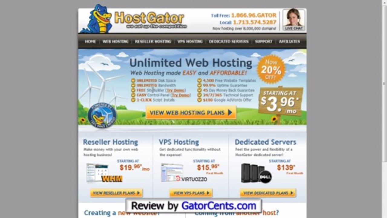 Hostgator Promotion - Hosting Coupon Code: GATORCENTS