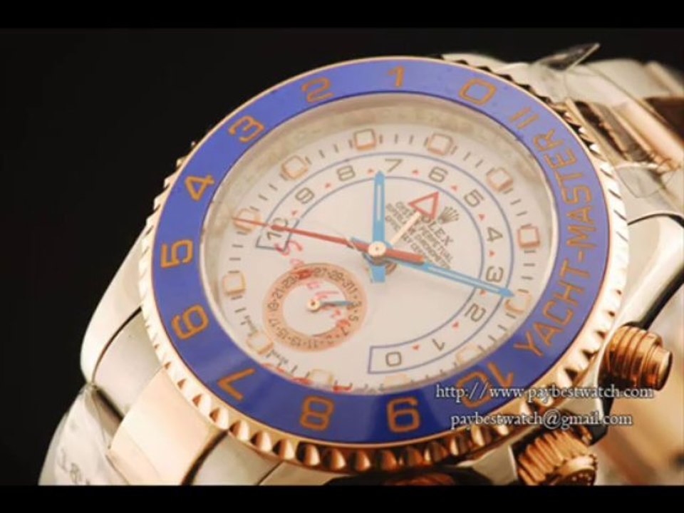 Rolex Oyster Perpetual Superlative Chronometer Rose Gold Plated Bezel With Blue Ceramic Insert White Dial