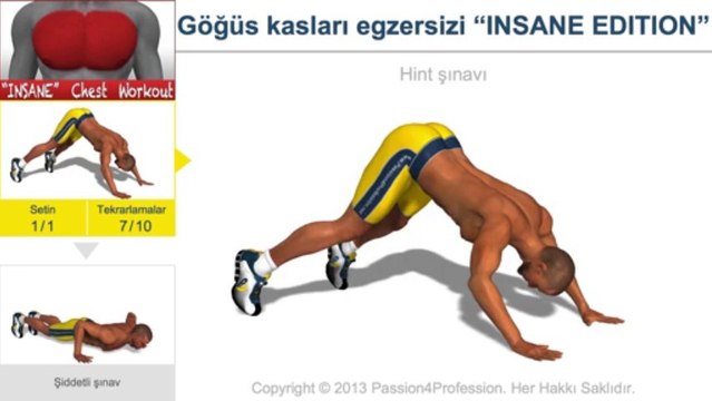 Göğüs kasları egzersizi “INSANE EDITION”