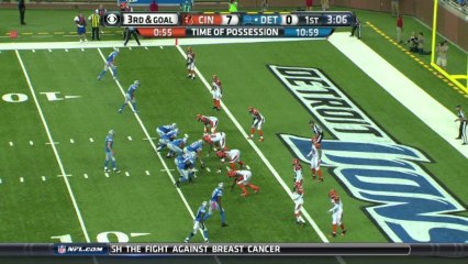 QB Stafford to TE Pettigrew, 3-yd, pass, TD