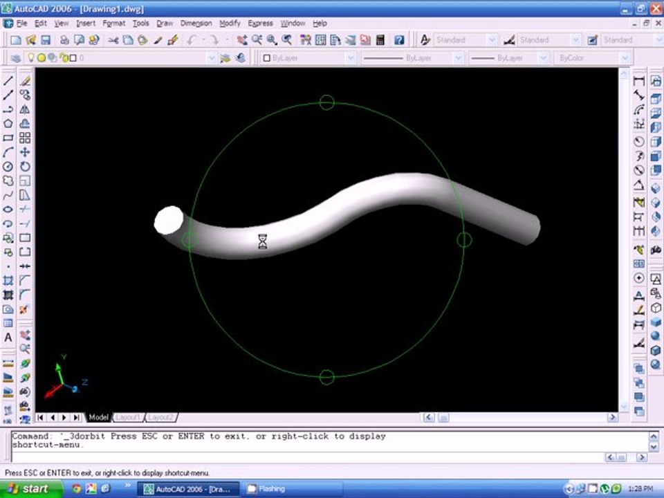 Autodesk - Auto CAD 2006/2008 - Command - Extrude-Path - Urdu / Hindi 