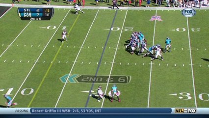 Rams defense, sack, 13-yd loss