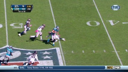 QB Newton to TE Olsen, 25-yd, pass