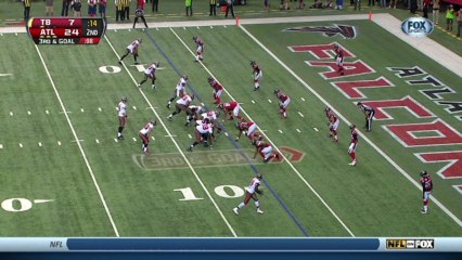 Falcons defense, sack, 10-yd loss
