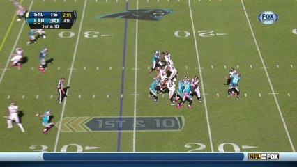 Panthers defense, sack, 8-yd loss