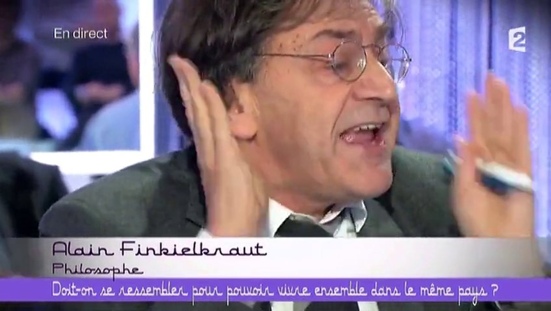 Alain Finkielkraut : "Taisez Vous" ! (Caca Nerveux Chez Taddeï) - Vidéo  Dailymotion