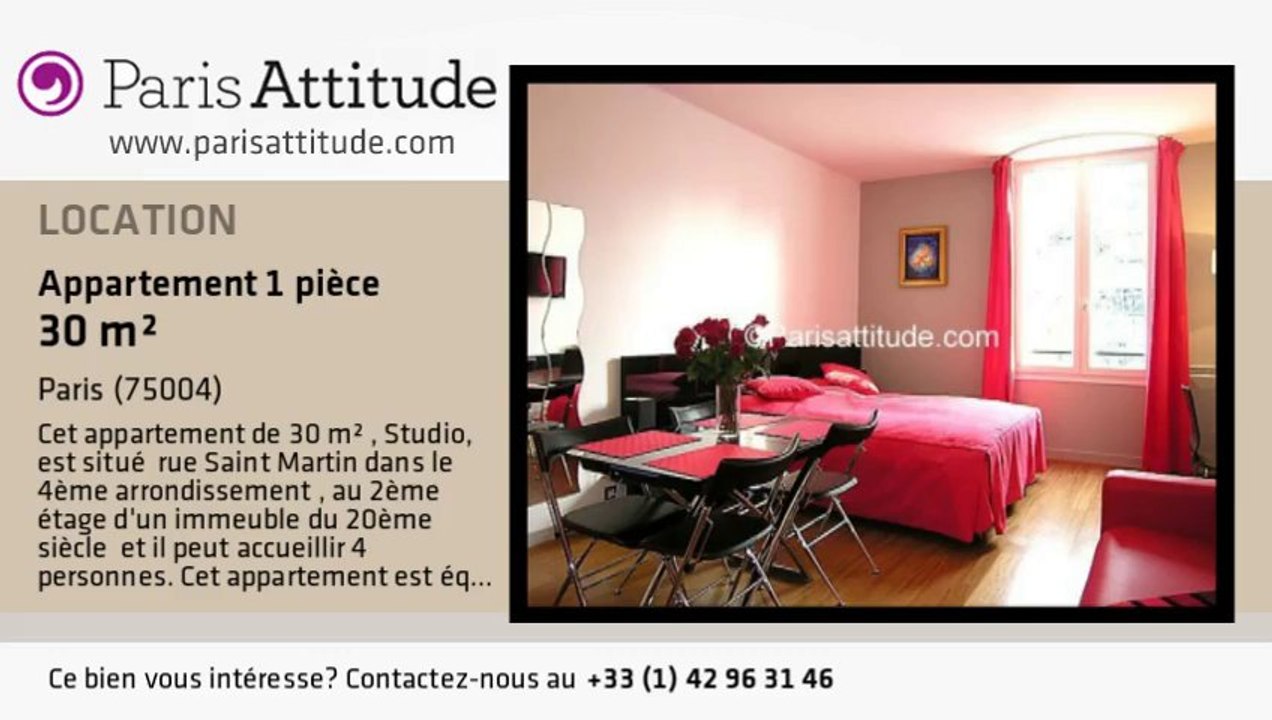 Appartement Studio à louer - Centre George Pompidou, Paris - Ref. 6390