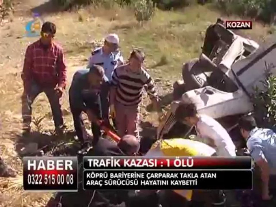 KOZAN'DA TRAFİK KAZASI  1 ÖLÜ