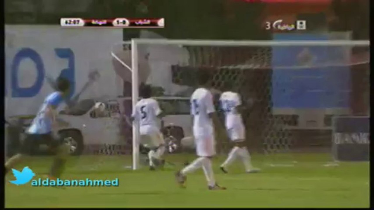 الهدف الاول لـ اولمبي النهضة على أولمبي الشباب