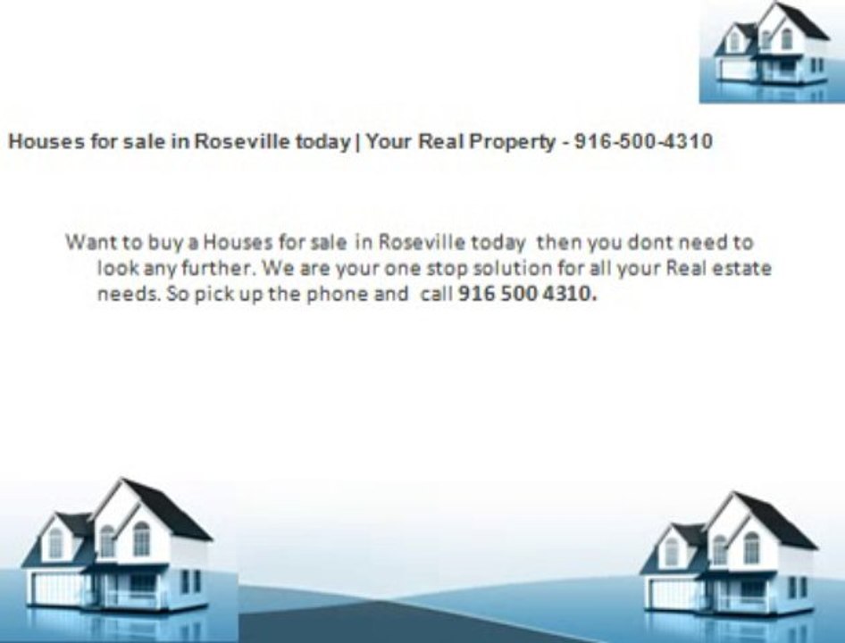 Houses for sale in Roseville today | Your Real Property - 916-500-4310