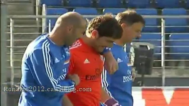 Real Madrid trains before the match against Juventus